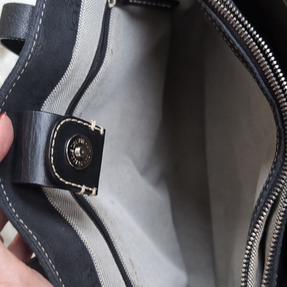 Dooney & Bourke ♣️ Black Canvas/ Leather Tote-Satchel - Picture 14 of 17
